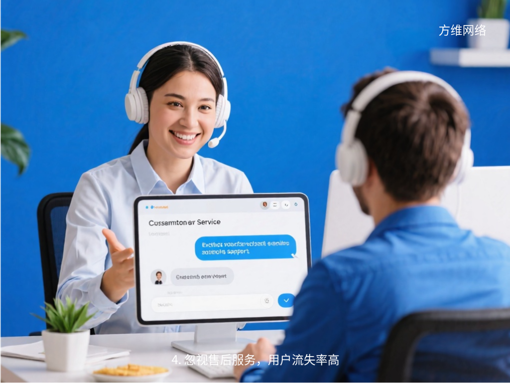 4. 忽视售后服务,用户流失率高