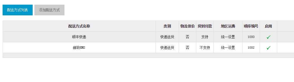 商城配送方式